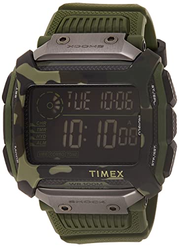 腕時計 タイメックス メンズ Timex Command Shock Digital CAT 54mm Watch ? Olive Camo with Resin Strap腕時計 タイメックス メンズ
