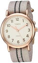 rv ^CbNX fB[X Timex Women's TW2R92100 Weekender 38mm Metallic Blush/Graphite Stripe Fabric Slip-Thru Strap Watchrv ^CbNX fB[X