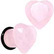 ボディキャンディー ボディピアス アメリカ 日本未発売 ウォレット 【送料無料】Body Candy 00G Womens 2Pc Ear Plugs Rose Quartz Faceted Heart Single Flare Ear Plug Gauges Set of 2 10mmボディキャンディー ボディピアス アメリカ 日本未発売 ウォレット