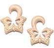 ボディキャンディー ボディピアス アメリカ 日本未発売 ウォレット 【送料無料】Body Candy Womens Ear Plug Gauges Organic Hand Carved Wood Lotus Butterfly Hanger Plugs Stretched Ears 00Gボディキャンディー ボディピアス アメリカ 日本未発売 ウォレット