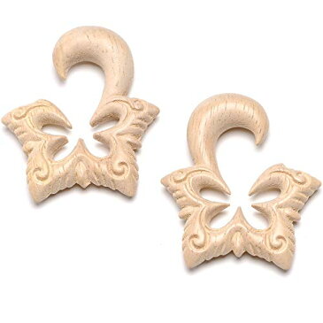 ボディキャンディー ボディピアス アメリカ 日本未発売 ウォレット 【送料無料】Body Candy Womens Ear Plug Gauges Organic Hand Carved Wood Lotus Butterfly Hanger Plugs Stretched Ears 00Gボディキャンディー ボディピアス アメリカ 日本未発売 ウォレット