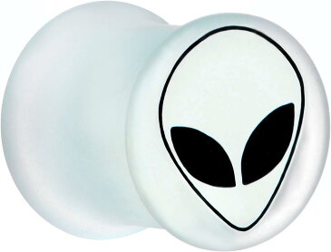 ボディキャンディー ボディピアス アメリカ 日本未発売 ウォレット 【送料無料】Body Candy Unisex 00 Gauge 2Pc White Matte Glass UFO Alien Face Double Flare Ear Plug Gauges Set of 2 10mmボディキャンディー ボディピアス アメリカ 日本未発売 ウォレット