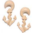 ボディキャンディー ボディピアス アメリカ 日本未発売 ウォレット 【送料無料】Body Candy Womens Ear Plug Gauges Organic Hand Carved Wood Nautical Anchor Hanger Plugs Stretched Ears 00Gボディキャンディー ボディピアス アメリカ 日本未発売 ウォレット