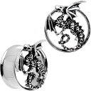 ボディキャンディー ボディピアス アメリカ 日本未発売 ウォレット Body Candy Steel Angry Dragon Double Flare Tun...