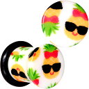 ボディキャンディー ボディピアス アメリカ 日本未発売 ウォレット Body Candy 0G 2Pc Ear Plugs White Acrylic Cool...
