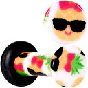 ボディキャンディー ボディピアス アメリカ 日本未発売 ウォレット Body Candy 8G 2Pc Ear Plugs White Acrylic Cool...