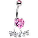 ボディキャンディー ボディピアス アメリカ 日本未発売 ウォレット Body Candy Steel Clear Pink Accent Sweet Heart...
