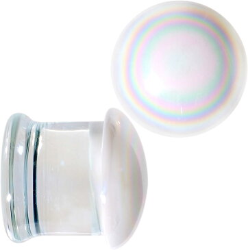 ボディキャンディー ボディピアス アメリカ 日本未発売 ウォレット 【送料無料】Body Candy 00 Gauge 2PC White Glass Radiant Swirl Saddle Plugs Double Flare Plug Set Ear Plug Gauges 10mmボディキャンディー ボディピアス アメリカ 日本未発売 ウォレット