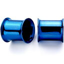 ボディキャンディー ボディピアス アメリカ 日本未発売 ウォレット Body Candy 2Pc Blue Anodized Steel 16mm Double...