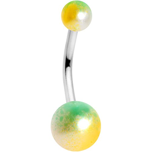 ボディキャンディー ボディピアス アメリカ 日本未発売 ウォレット Body Candy 14G 316L Stainless Steel Navel Ring Piercing Yellow Green Acrylic Ball Belly Button Ringボディキャンディー ボディピアス アメリカ 日本未発売 ウォレット