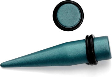 ボディキャンディー ボディピアス アメリカ 日本未発売 ウォレット 【送料無料】Body Candy Teal Green Matte Silicone Over Stainless Steel Steel Straight Taper Set of 2 00 Gaugeボディキャンディー ボディピアス アメリカ 日本未発売 ウォレット