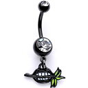 ボディキャンディー ボディピアス アメリカ 日本未発売 ウォレット Body Candy Black Anodized Steel Clear Accent B...