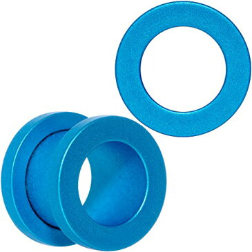 ボディキャンディー ボディピアス アメリカ 日本未発売 ウォレット 【送料無料】Body Candy Blue Matte Silicone Over Stainless Steel Steel Screw Fit Tunnel Ear Gauge Plug Set of 2 00 Gaugボディキャンディー ボディピアス アメリカ 日本未発売 ウォレット