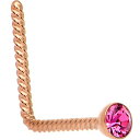 ボディキャンディー ボディピアス アメリカ 日本未発売 ウォレット Body Candy Rose Gold IP Steel Clear 2mm Accent...