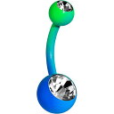 ボディキャンディー ボディピアス アメリカ 日本未発売 ウォレット Body Candy Color Plated Clear Accent Green Blu...