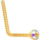 ボディキャンディー ボディピアス アメリカ 日本未発売 ウォレット Body Candy Gold IP Steel Clear 2mm Accent Inla...