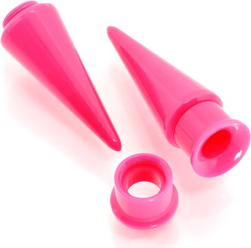 ボディキャンディー ボディピアス アメリカ 日本未発売 ウォレット 【送料無料】Body Candy Pink Acrylic 2 in 1 Interchangeable Screw Fit Ear Gauge Plug and Taper Set 00 Gaugeボディキャンディー ボディピアス アメリカ 日本未発売 ウォレット