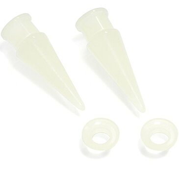 ボディキャンディー ボディピアス アメリカ 日本未発売 ウォレット 【送料無料】Body Candy Clear Acrylic 2 in 1 Glow in Dark Interchangeable Screw Fit Ear Gauge Plug and Taper Set 00 Gauボディキャンディー ボディピアス アメリカ 日本未発売 ウォレット