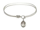 Bonyak Jewelry ブレスレット ジュエリー アメリカ アクセサリー 6 1/4 inch Oval Eye Hook Bangle Bracelet w/St. Gertrude of Nivelles in Sterling SilverBonyak Jewelry ブレスレット ジュエリー アメリカ アクセサリー