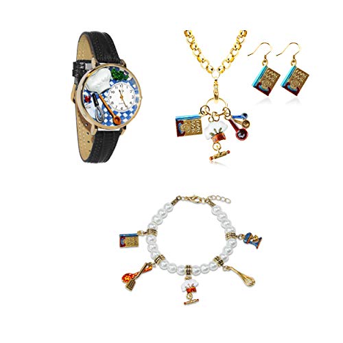rv C܂Ȃ킢 v[g NX}X jZbNX Whimisical Gifts Chef Watch & Jewelry Set (4 Pieces, Gold)rv C܂Ȃ킢 v[g NX}X jZbNX