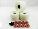 xAO XP{[ XP[g{[h COf A 70mm Longboard Skateboard Wheels + ABEC 7 Bearings Spacers (Solid White)xAO XP{[ XP[g{[h COf A