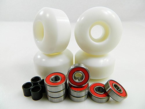 ベアリング スケボー スケートボード 海外モデル 直輸入 DECK Skateboard Wheels with ABEC 7 Bearings and Spacers (White, 52mm)ベアリング スケボー スケートボード 海外モデル 直輸入 DECK 1