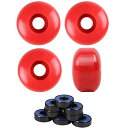 ベアリング スケボー スケートボード 海外モデル 直輸入 DECK Skateboard Wheels with ABEC 7 Bearings and Spacers (Red, 52mm)ベアリング スケボー スケートボード 海外モデル 直輸入 DECK