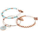 アレックスアンドアニ アメリカ アクセサリー ブランド かわいい Alex and Ani I Love You Set of 3 Bangle Bracelets Shiny Rose Goldアレックスアンドアニ アメリカ アクセサリー ブランド かわいい