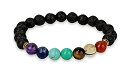 SPUNKYsoul ブレスレット アクセサリー ブランド かわいい SPUNKYsoul Chakra Crystal Lava Stone Beads Stretch Healing Balancing Bracelet for Women Jewelry Oil Diffuser Yoga CollectionSPUNKYsoul ブレスレット アクセサリー ブランド かわいい