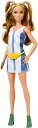 バービー バービー人形 ファッショニスタ Barbie Fashionistas Doll, Tall with Long Blonde Pigtails, Wearing Striped Denim Dress and Accessories, for 3 to 7 Year Oldsバービー バービー人形 ファッショニスタ
