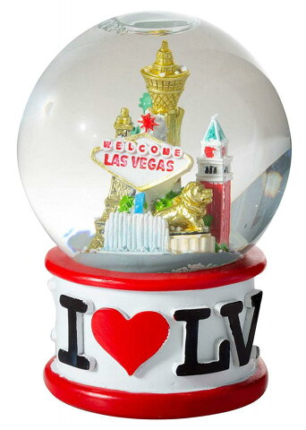 スノーグローブ 雪 置物 インテリア 海外モデル 【送料無料】Artisan Owl I Love Las Vegas Strip City Skyline Souvenir Water Snow Globe (White)スノーグローブ 雪 置物 インテリア 海外モデル