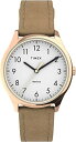 腕時計 タイメックス レディース Timex Women 039 s Modern Easy Reader 32mm Watch Rose Gold-Tone Case White Dial with Beige Genuine Leather Strap腕時計 タイメックス レディース