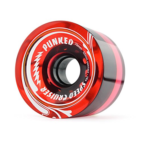 トラック スケボー スケートボード 海外モデル 直輸入 071-Gel Red Wheel-Polished Trucks Yocaher Longboard Skateboard Trucks Combo Set 71mm Wheels + 7