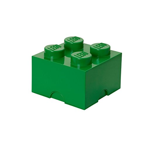 レゴ Room Copenhagen, LEGO Storage Brick Box - Stackable Storage Solution - Brick 4, Dark Green (4003)レゴ