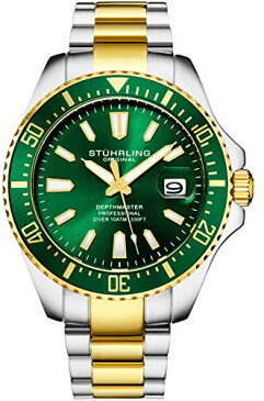 腕時計 ストゥーリングオリジナル メンズ 【送料無料】Stuhrling Original Watches for Men - Pro Diver Watch - Sports Watch for Men with Screw Down Crown for 330 Ft. of Water Resistance - Analog Dial, Quartz Mo腕時計 ストゥーリングオリジナル メンズ