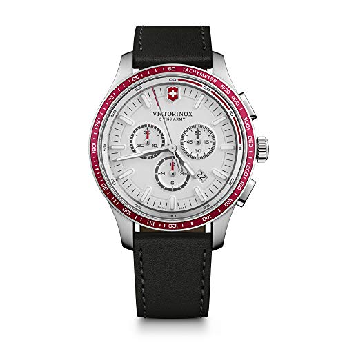 腕時計 ビクトリノックス スイス メンズ Victorinox Alliance Sport Stainless Steel Swiss-Quartz Watch with Leather Strap, Black, 21 (Model: 241819)腕時計 ビクトリノックス スイス メンズ