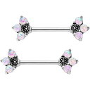 ボディキャンディー ボディピアス アメリカ 日本未発売 ウォレット Body Candy Steel Iridescent White Accent Tripl...