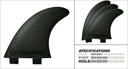 サーフィン フィン マリンスポーツ Culprit Surf Honeycomb RTM FCS M3 Style Thruster Surfboard Fins - Black - C4サーフィン フィン マリンスポーツ