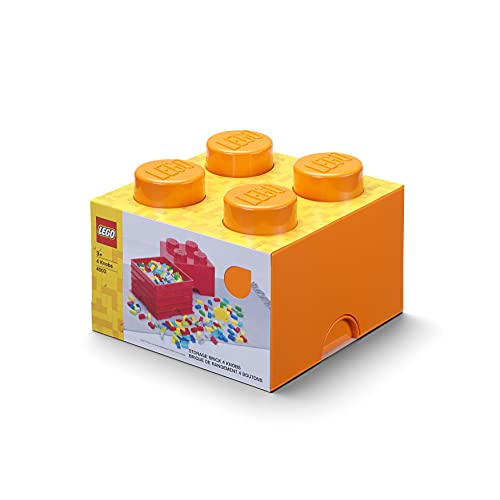 レゴ LEGO Brick 4 Knobs Stackable Storage Box, Bright Orange, 5.7 Litreレゴ