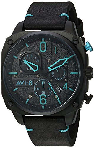angelica㤨ӻ  ӥ  ꥹ AVI-8 Mens 45mm Hawker Hunter Retrograde Chronograph Blue Diamond Japanese Quartz Pilot Watch with Leather Strap AV-4052-05ӻ  ӥ  ꥹפβǤʤ58,190ߤˤʤޤ
