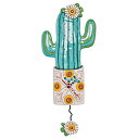 壁掛け時計 振り子時計 インテリア 海外モデル アメリカ Allen Designs P1856 Whimsical Cactus Pendulum Wall ...