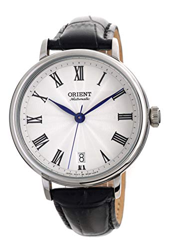 オリエント クラシック 腕時計 腕時計 オリエント レディース Orient Ladies Classic Automatic Guilloche Roman White Dial Blue Hands with Black Leather Watch ER2K004W腕時計 オリエント レディース