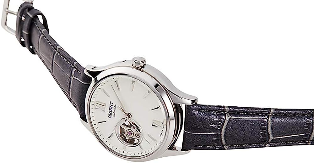 腕時計 オリエント レディース 【送料無料】Orient Ladies Elegant Collection Open Heart Grey Leather Watch RA-AG0025S腕時計 オリエント レディース
