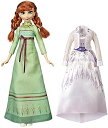 アナと雪の女王 アナ雪 ディズニープリンセス フローズン Disney Frozen Arendelle Fashions Anna Fashion Doll with 2 Outfits, Green Nightgown White Dress Inspired by the Frozen 2 Movie - Toy For Kidsアナと雪の女王 アナ雪 ディズニープリンセス フローズン