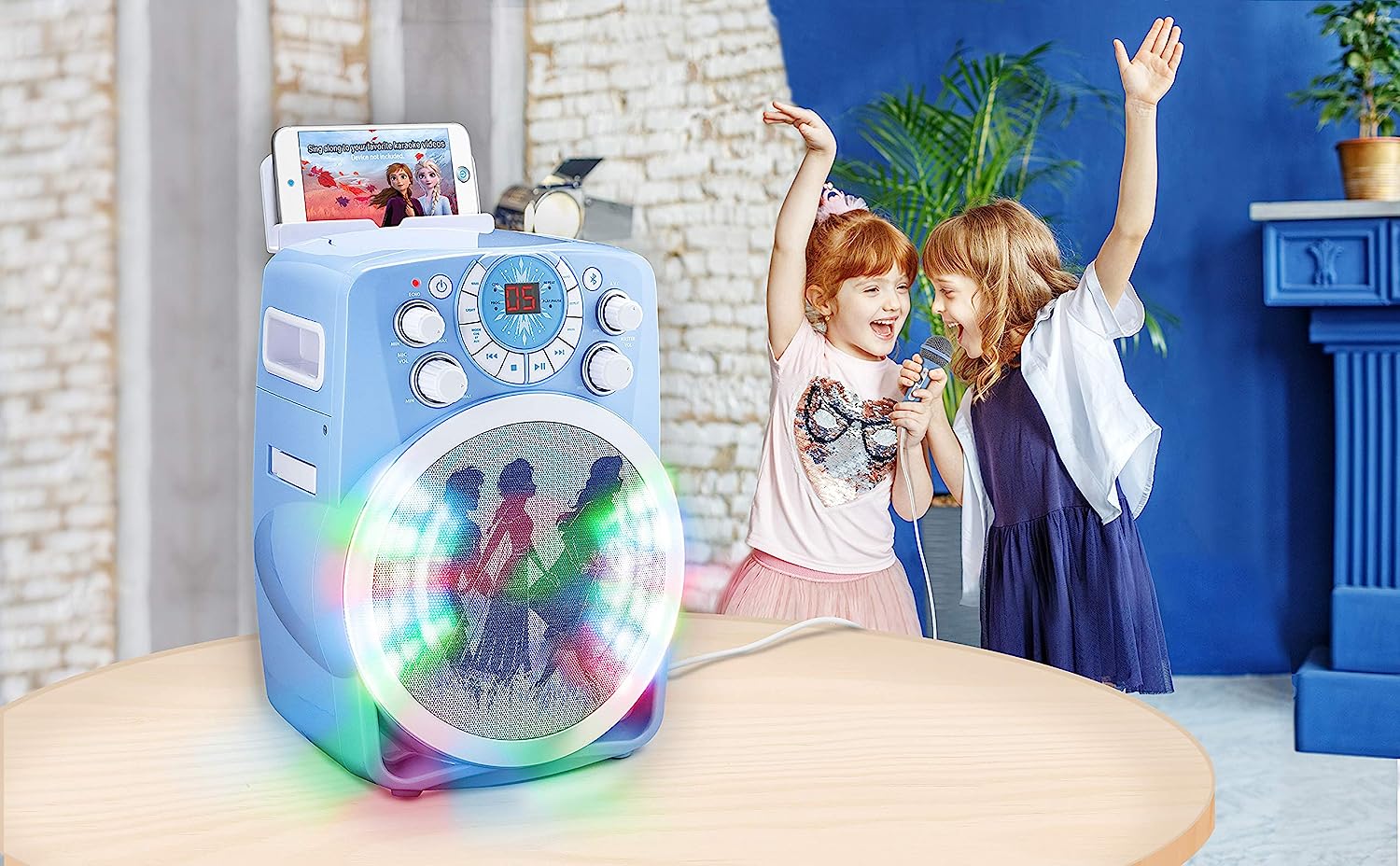 即発送可能 アナと雪の女王 アナ雪 ディズニープリンセス フローズン Ekids Frozen 2 Bluetooth Cdg Karaoke Machine With Led Disco Party Lights Built In Microphone For Kids Portable Bluetooth Sアナと雪の女王 アナ雪 ディズニープリンセス フローズン 代引不可