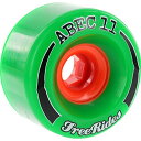 ウィール タイヤ スケボー スケートボード 海外モデル ABEC 11 FreeRides Green Skateboard Wheels - 72mm 81a...