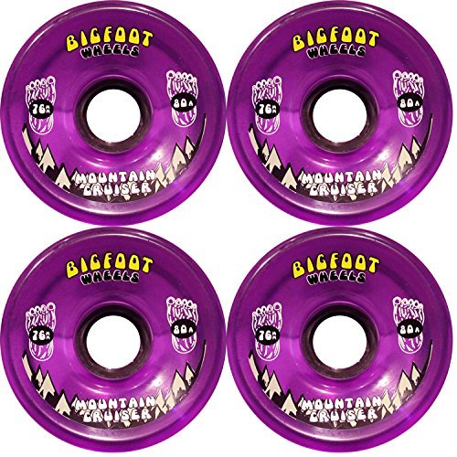 ウィール タイヤ スケボー スケートボード 海外モデル DECK TGM Skateboards Bigfoot Longboard Wheels 76MM 80A SHR Mountain Cruisers Translucent Purpleウィール タイヤ スケボー スケートボード 海外モデル DECK 1