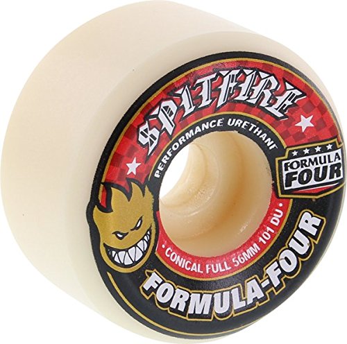   ܡ ȥܡ ǥ Spitfire Formula 4 101d Conical Full 56mm White W/Red Skateboard Wheels (Set of 4)  ܡ ȥܡ ǥ