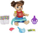 ベビーアライブ 赤ちゃん おままごと ベビー人形 Baby Alive Happy Hungry Baby Brown Straight Hair Doll, Makes 50 Sounds Phrases, Eats Poops, Drinks Wets, for Kids Age 3 Upベビーアライブ 赤ちゃん おままごと ベビー人形