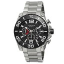 rv AN{XXXIV Y Akribos XXIV Men's 'Conqueror Chronograph Watch - 3 Subdials and Date Window On Textured Dial On Stainless Steel Bracelet - AK639rv AN{XXXIV Y